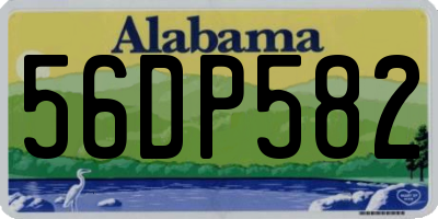 AL license plate 56DP582