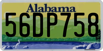 AL license plate 56DP758