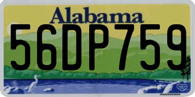 AL license plate 56DP759