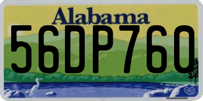 AL license plate 56DP760