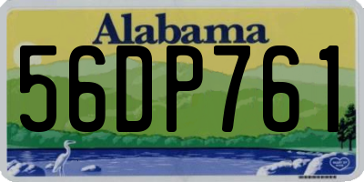 AL license plate 56DP761