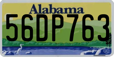 AL license plate 56DP763