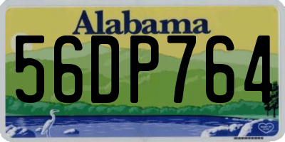 AL license plate 56DP764