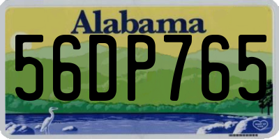 AL license plate 56DP765