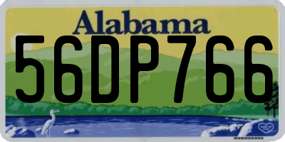 AL license plate 56DP766