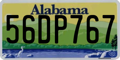 AL license plate 56DP767