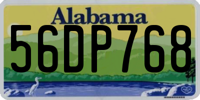 AL license plate 56DP768