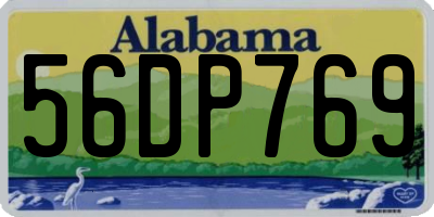 AL license plate 56DP769