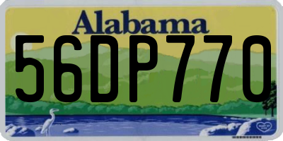 AL license plate 56DP770