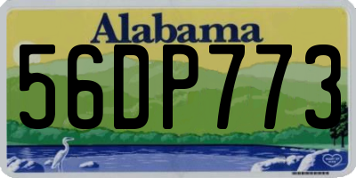 AL license plate 56DP773