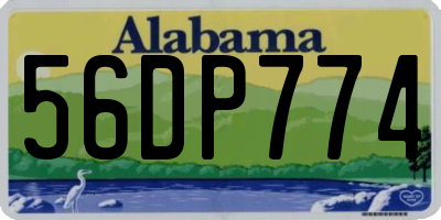 AL license plate 56DP774