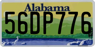 AL license plate 56DP776