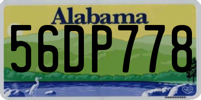 AL license plate 56DP778