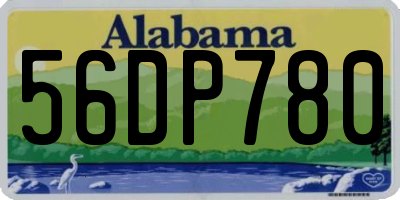AL license plate 56DP780