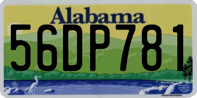 AL license plate 56DP781