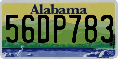AL license plate 56DP783