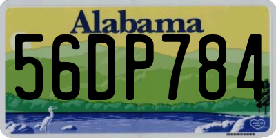 AL license plate 56DP784