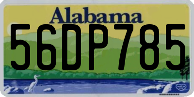 AL license plate 56DP785