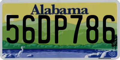 AL license plate 56DP786