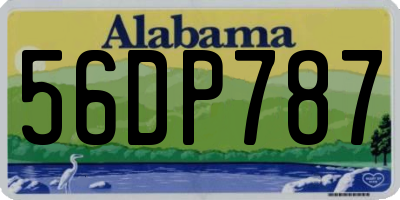 AL license plate 56DP787