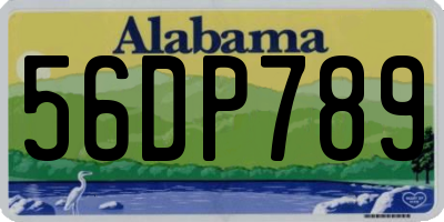 AL license plate 56DP789