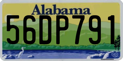 AL license plate 56DP791