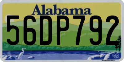 AL license plate 56DP792