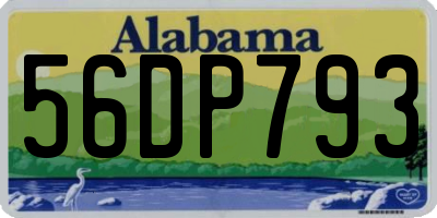 AL license plate 56DP793