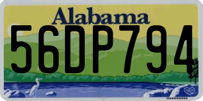 AL license plate 56DP794