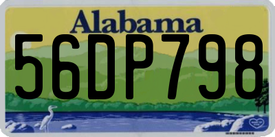 AL license plate 56DP798
