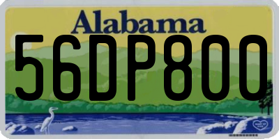 AL license plate 56DP800