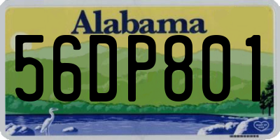 AL license plate 56DP801