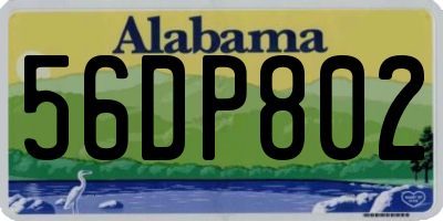 AL license plate 56DP802