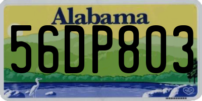 AL license plate 56DP803