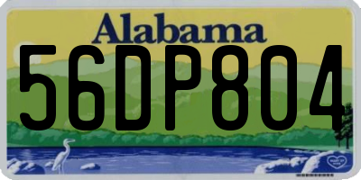 AL license plate 56DP804