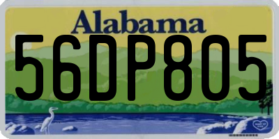 AL license plate 56DP805