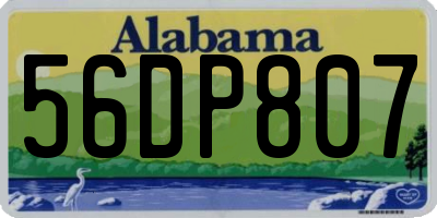 AL license plate 56DP807