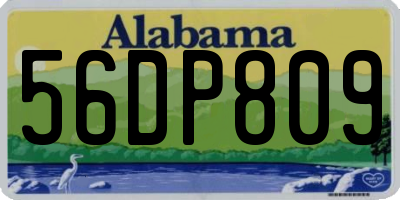 AL license plate 56DP809