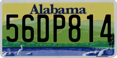AL license plate 56DP814