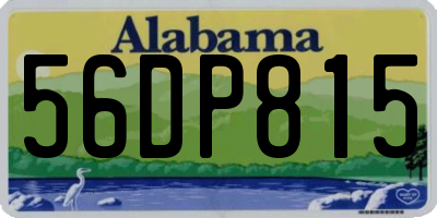 AL license plate 56DP815