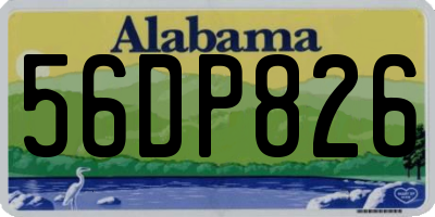 AL license plate 56DP826