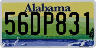 AL license plate 56DP831