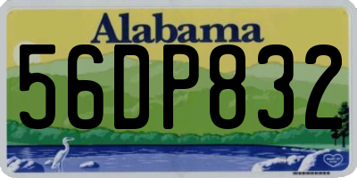 AL license plate 56DP832