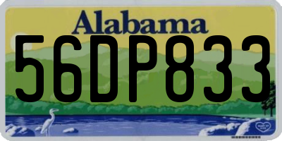 AL license plate 56DP833