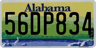 AL license plate 56DP834
