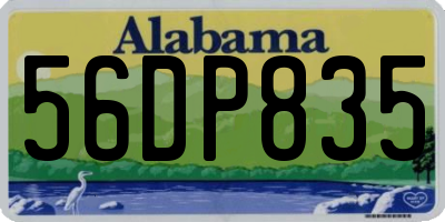AL license plate 56DP835