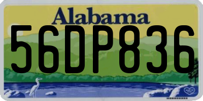 AL license plate 56DP836