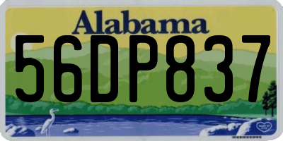 AL license plate 56DP837