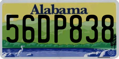 AL license plate 56DP838