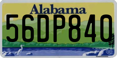AL license plate 56DP840